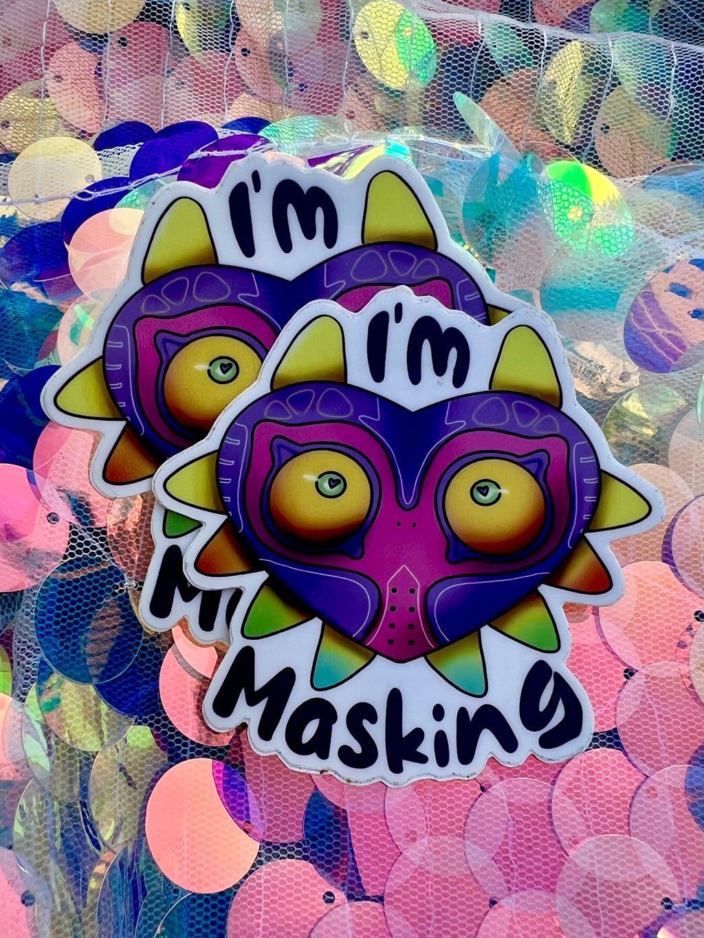 I’m Masking Majora Waterproof Sticker