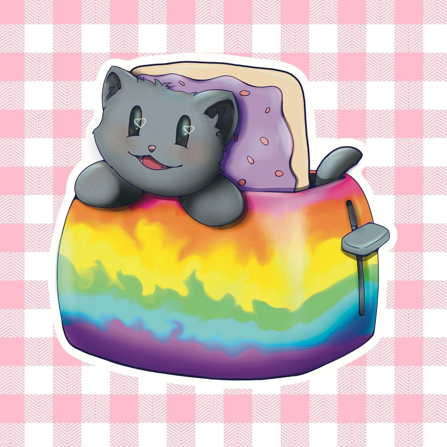 Nyan Cat Poptart Cat Waterproof Sticker
