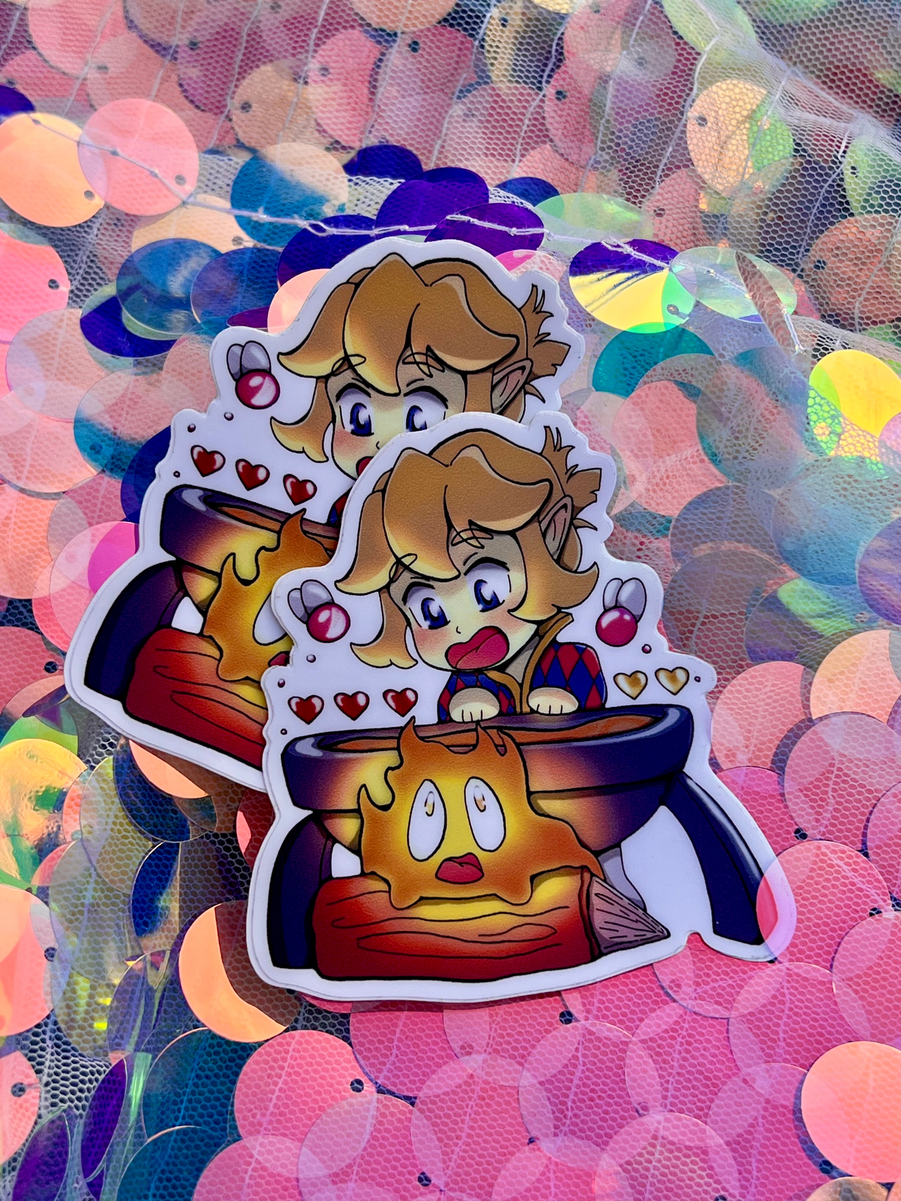 BOTW Link dressed as Howl Cooking Waterproof Sticker