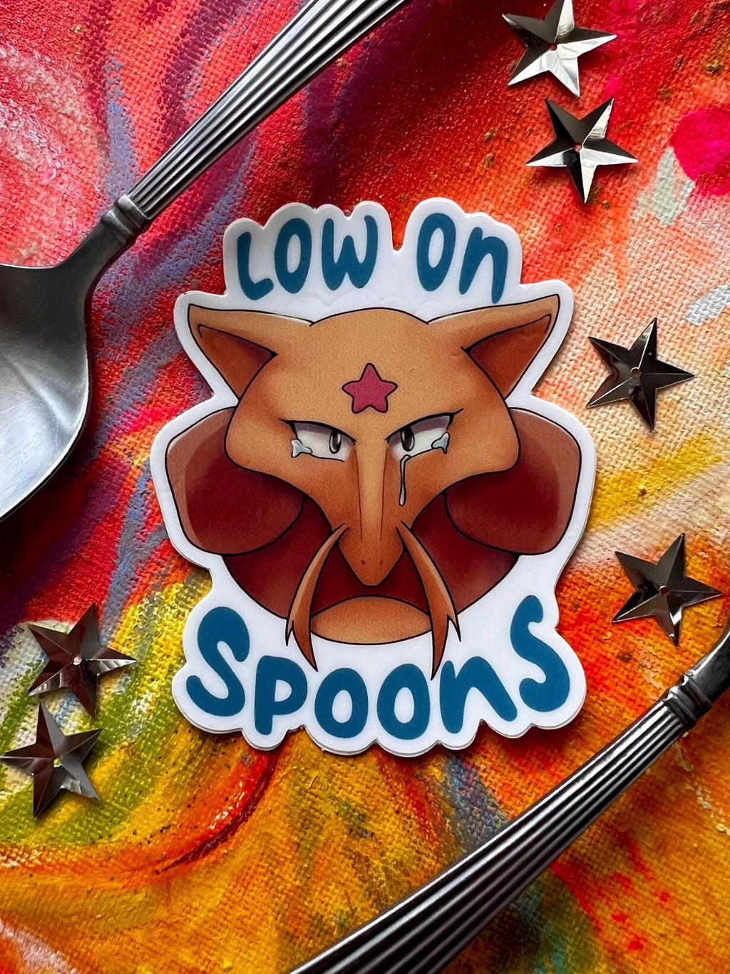 Low On Spoons Alakazam Sticker