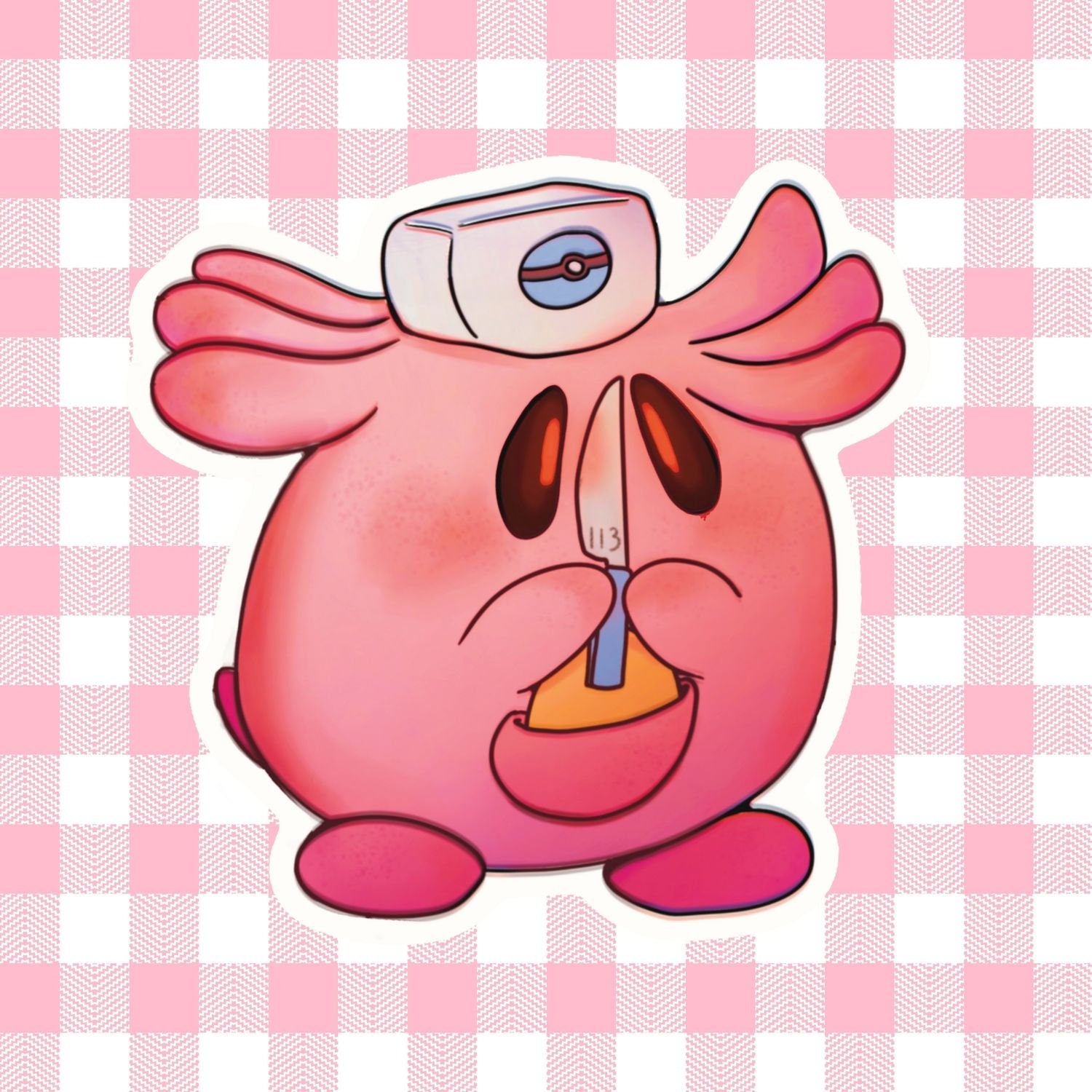 Chancey With a Knife Waterproof Sticker