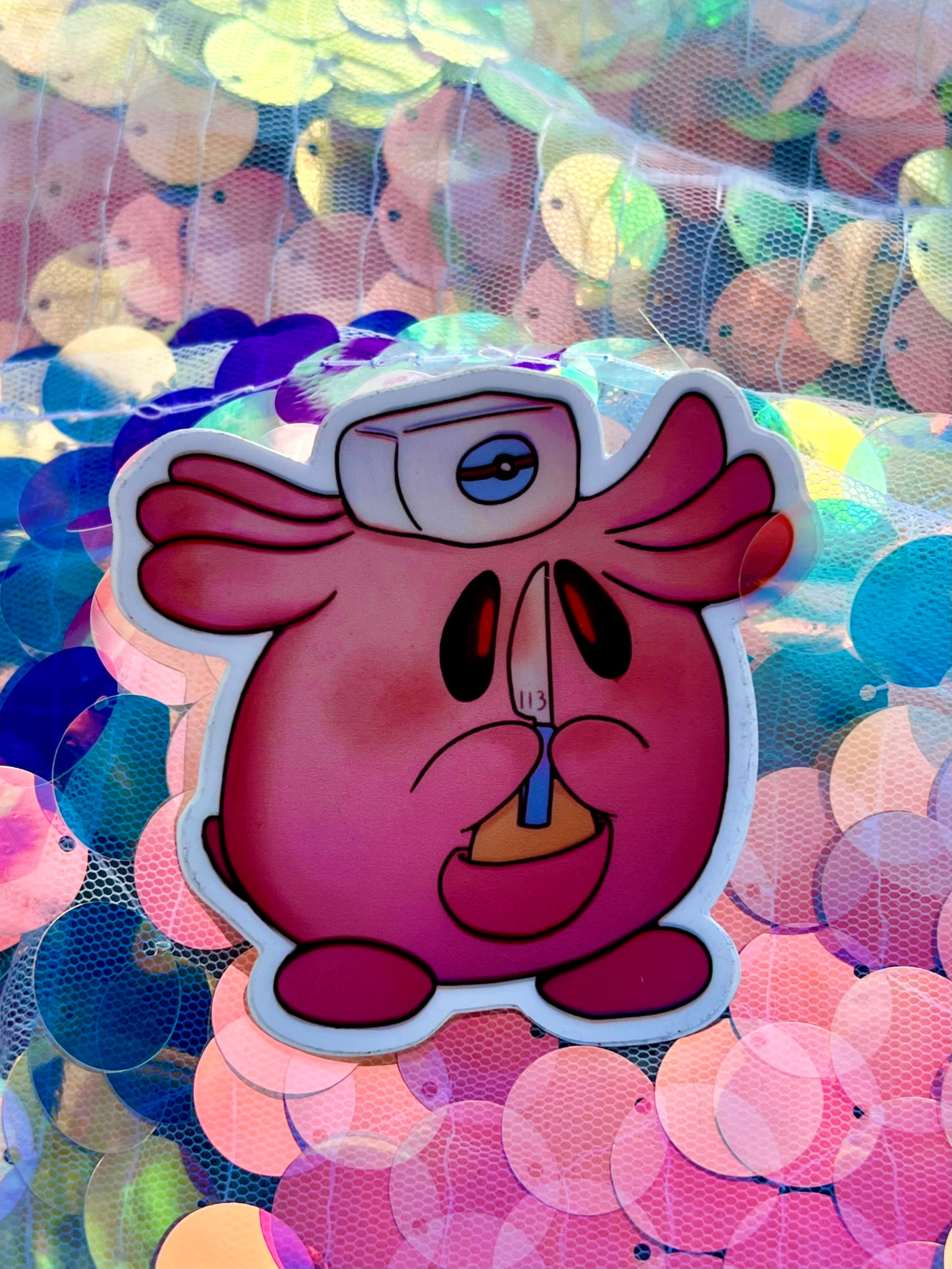 Chancey With a Knife Waterproof Sticker