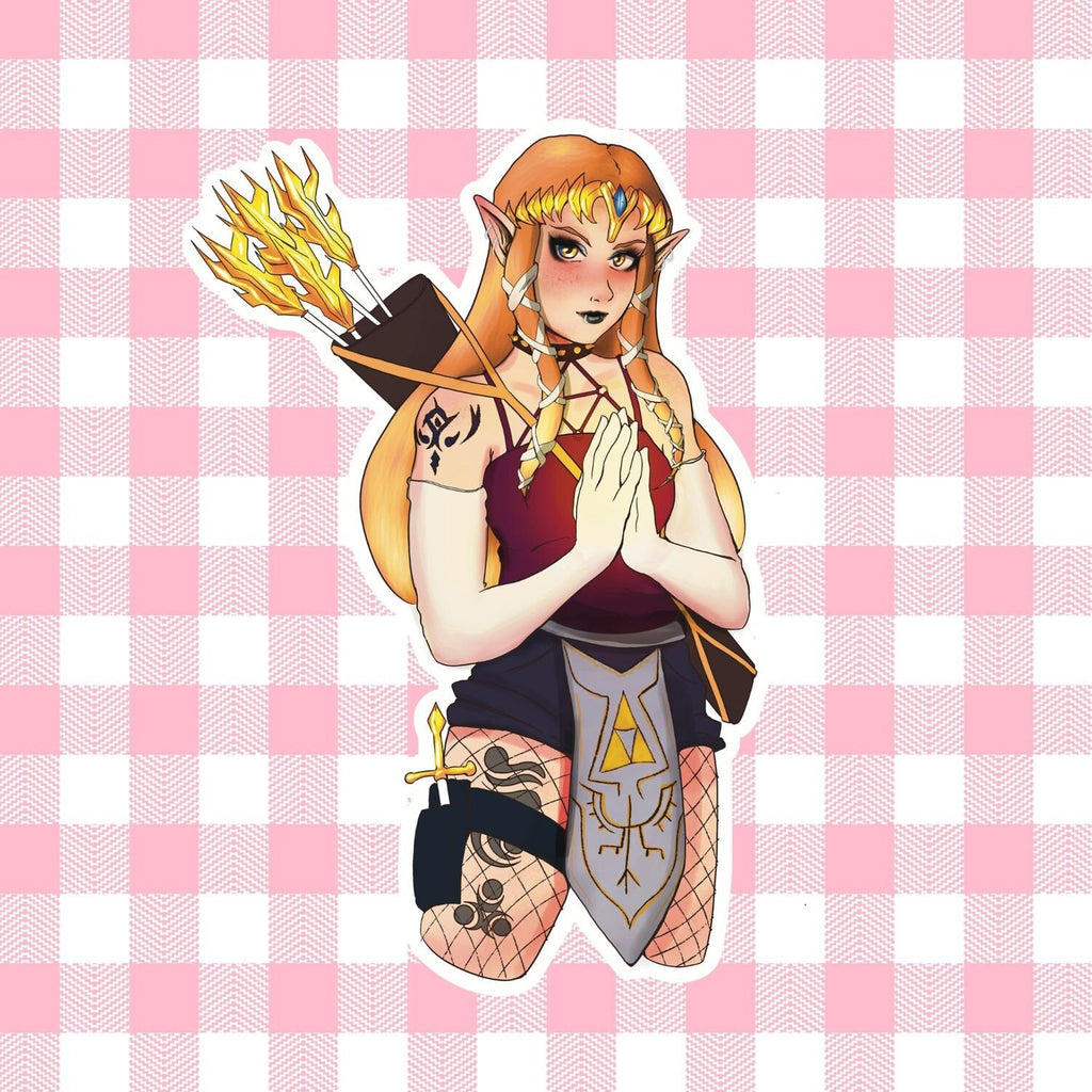 Goth Twilight Zelda Waterproof Sticker