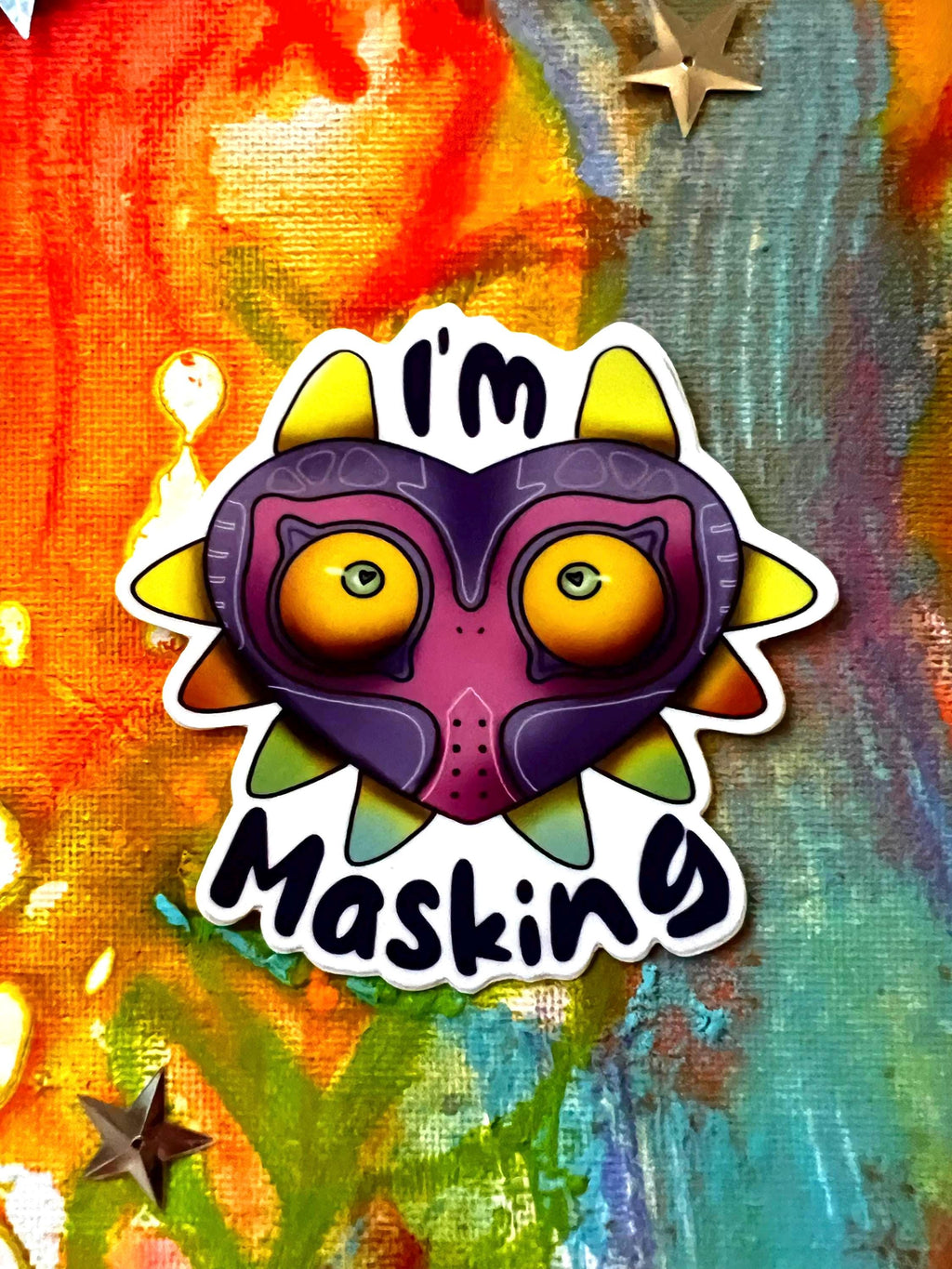 I’m Masking Majora Waterproof Sticker