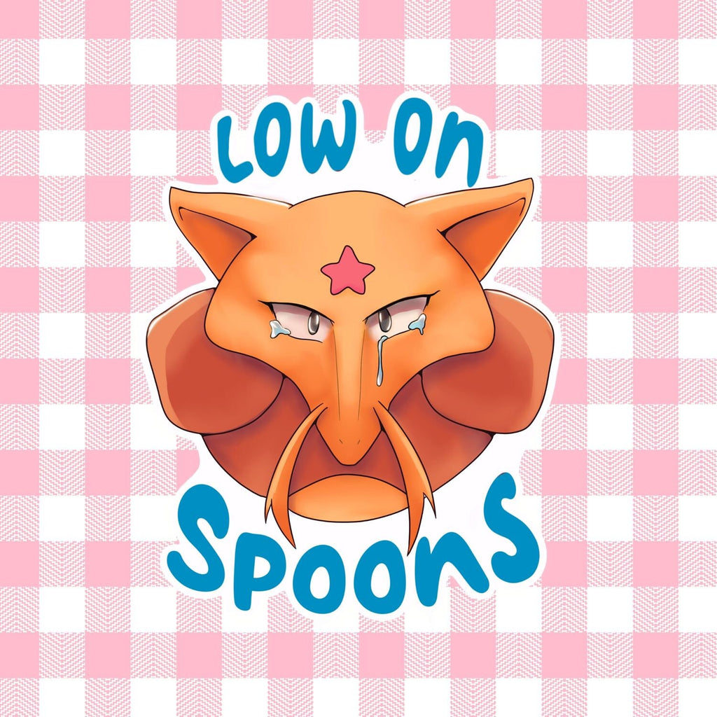 Low On Spoons Alakazam Sticker