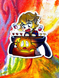 BOTW Link dressed as Howl Cooking Waterproof Sticker