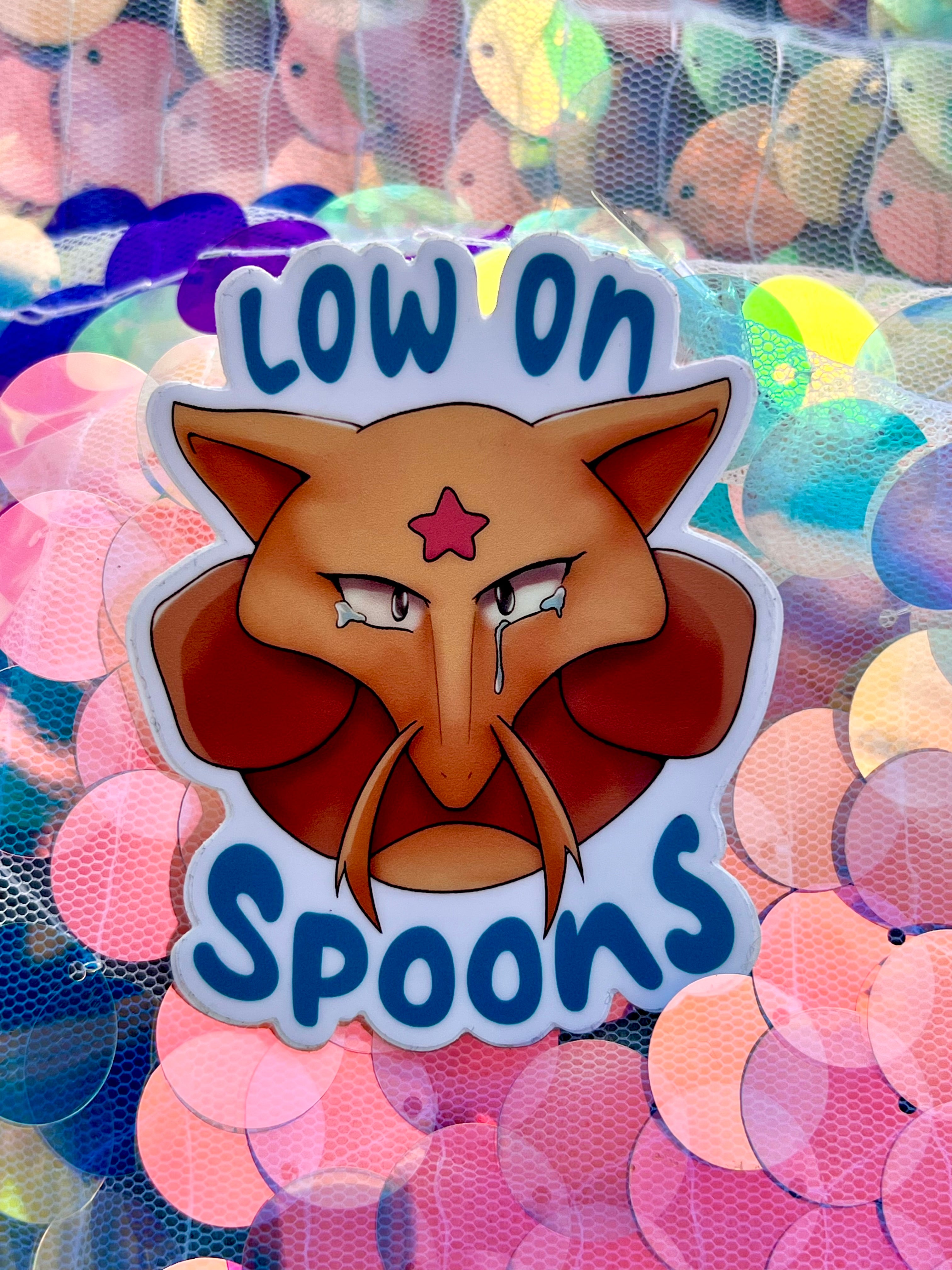 Low On Spoons Alakazam Sticker