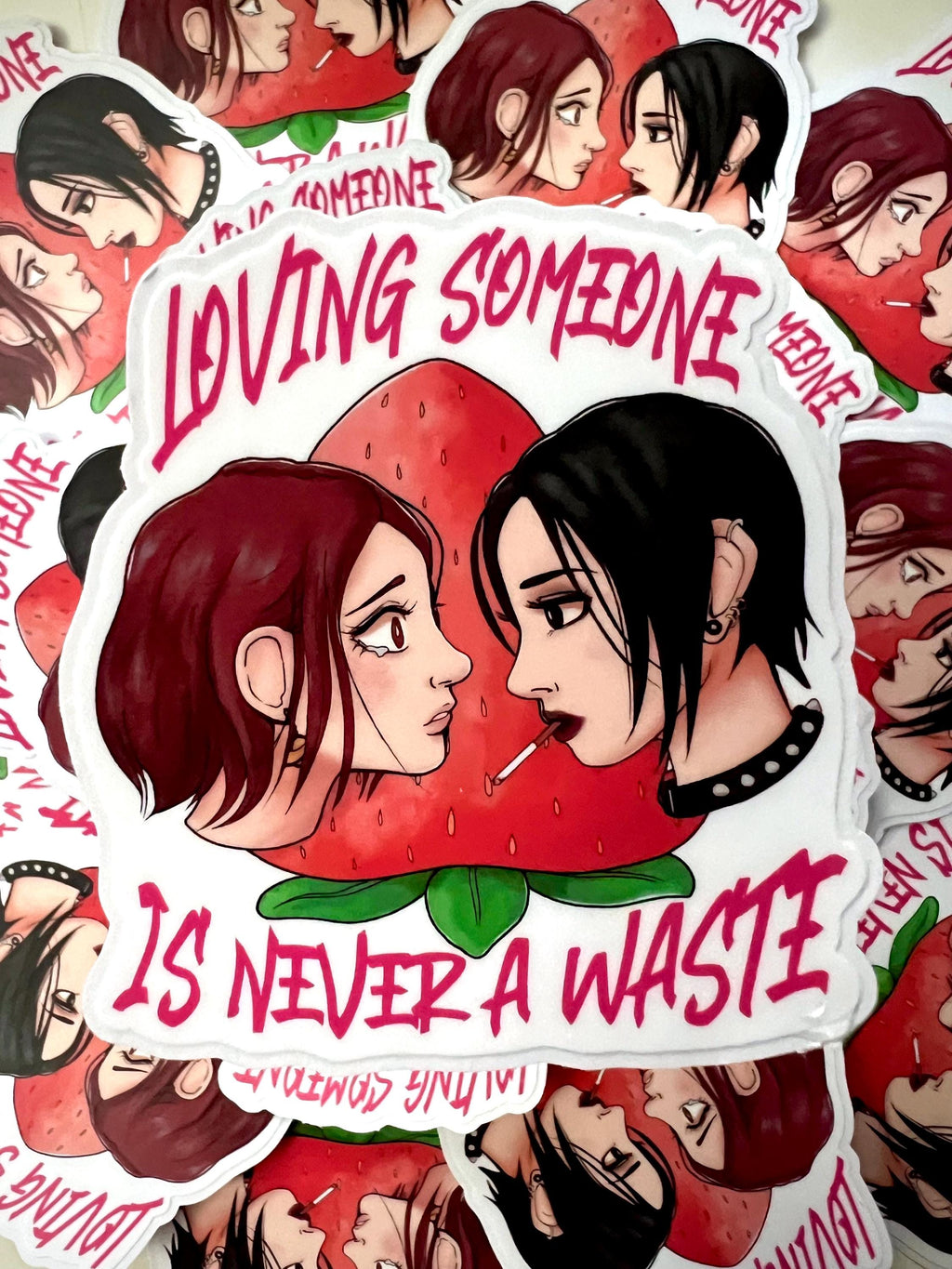"Loving Someone is Never a Waste" Nana anime sticker