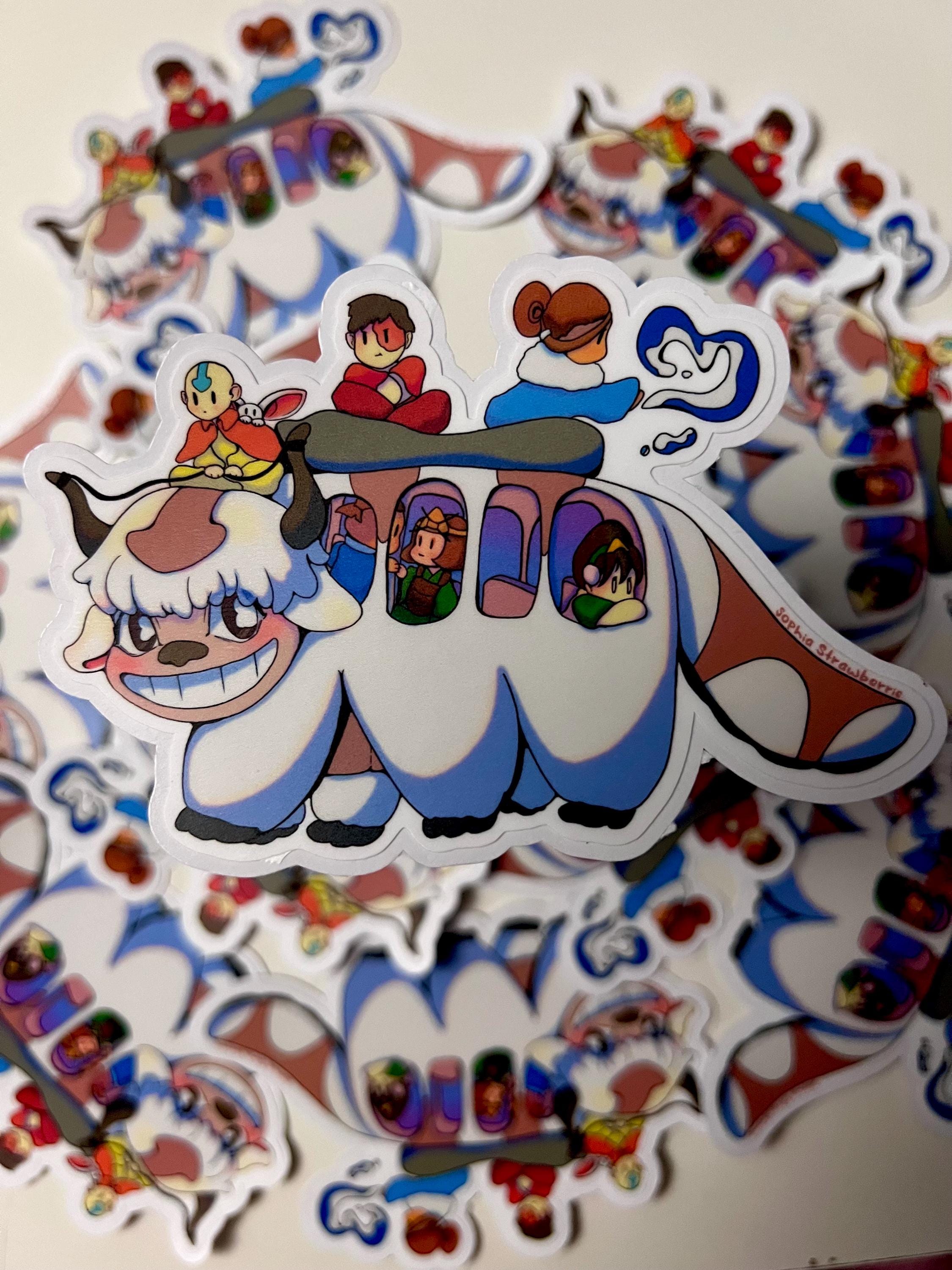 Catbus Flying Bison Appa with GaAng ATLA waterproof sticker