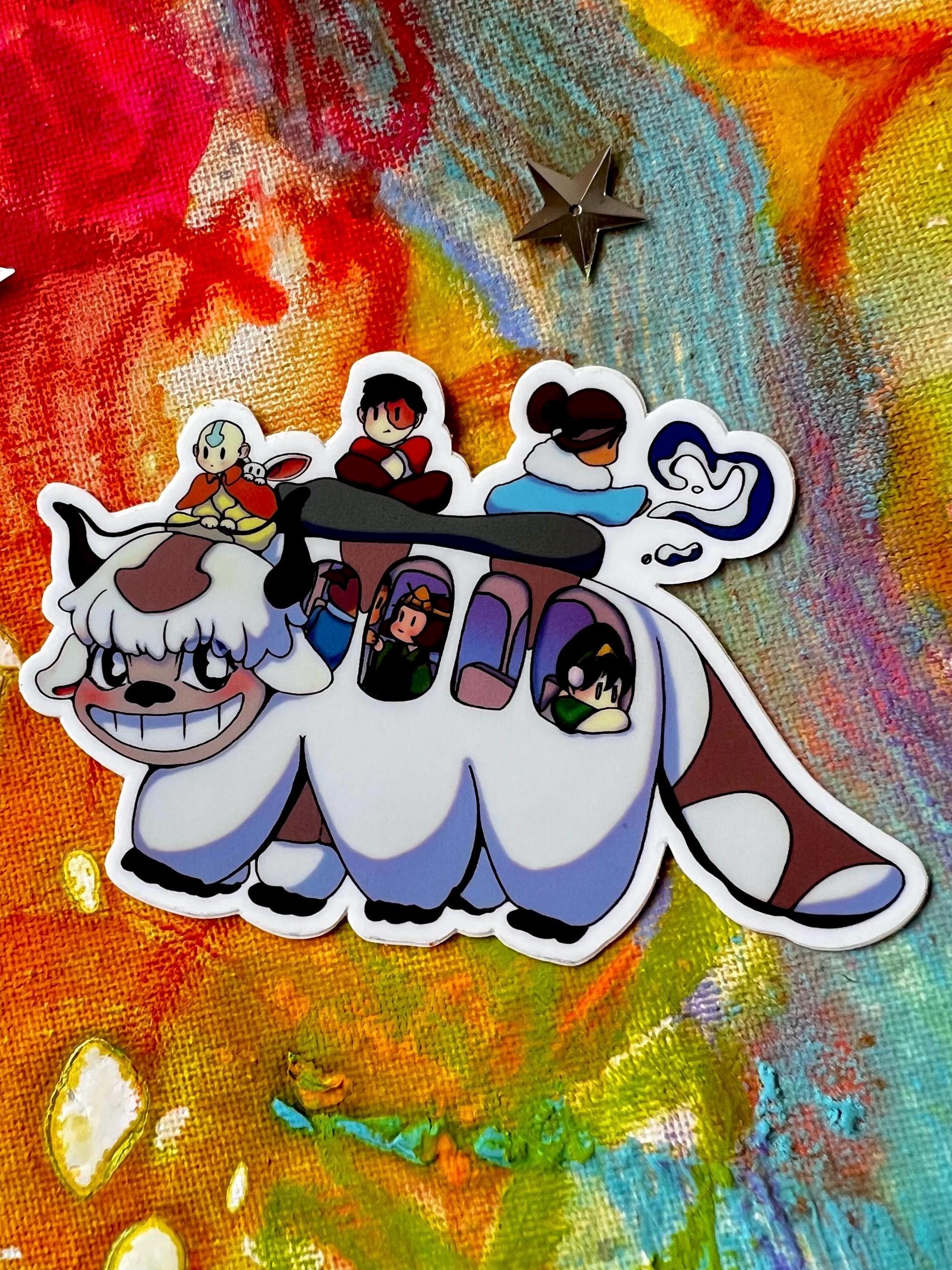 Catbus Flying Bison Appa with GaAng ATLA waterproof sticker